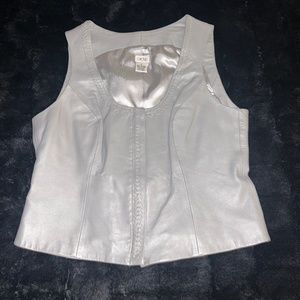 Leather top and pants set